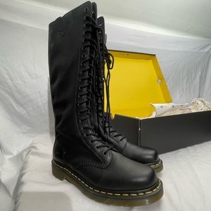 Dr. Martens Air Walk Tall Black Leather Boots